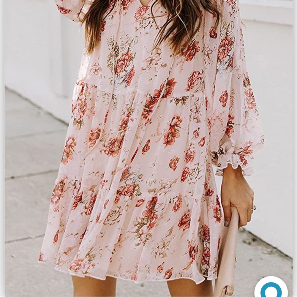 Sheer but lined dress. Easy wash and wear and does not wrinkle